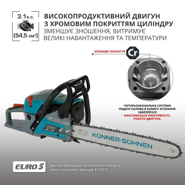 Фото - Ланцюгова пила Konner&Sohnen KS CS31G-18