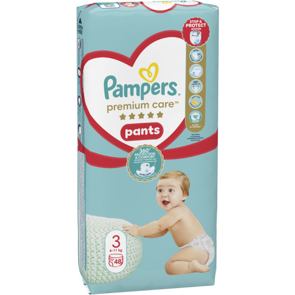 Фото - Одноразові підгузки-трусики Pampers Premium Care Pants Розмір 3 (6-11 кг) 48 шт. (80836076)