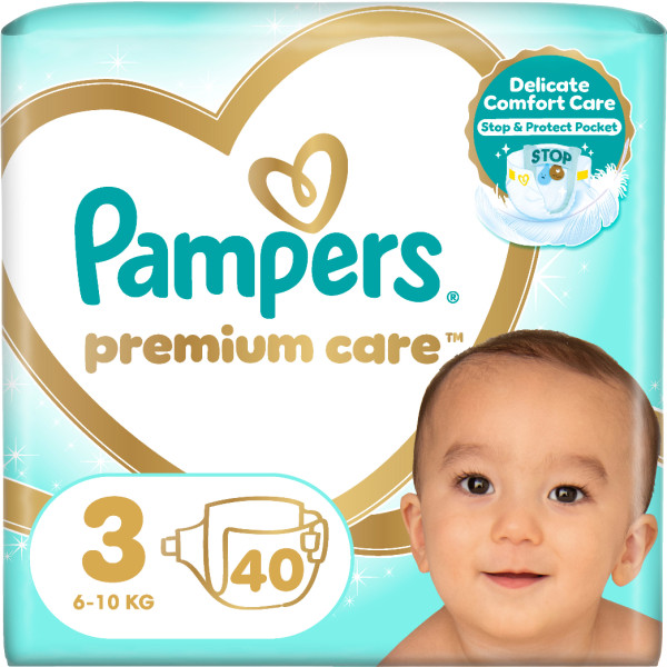 Фото - Одноразові підгузки Pampers Premium Care Розмір 3 (6-10 кг), 40 шт. (80841352)