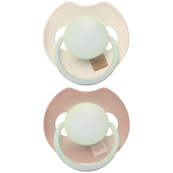Фото - Ортодонтична пустушка Lovi Prime 18+ міс. 2 шт. Ivory Glow/Blush Glow (34/438)