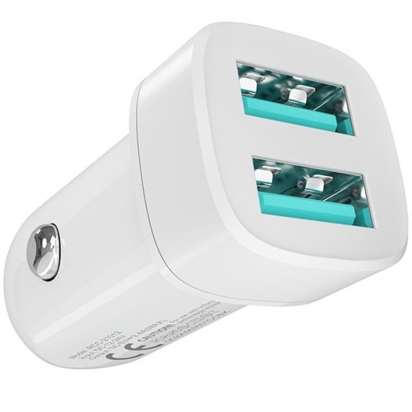 Фото - Автомобильное зарядное устройство Ridea Grand 2USB 2.4 A White (RCC-21012)
