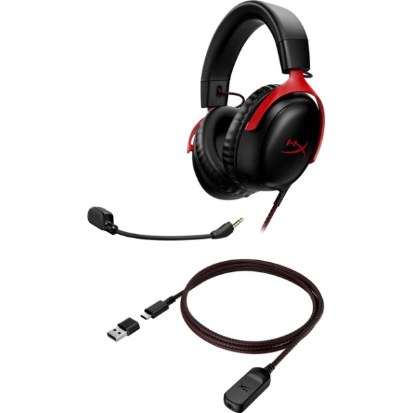Фото - Гарнитура проводная игровая HyperX Cloud III Black-Red (727A9AA)