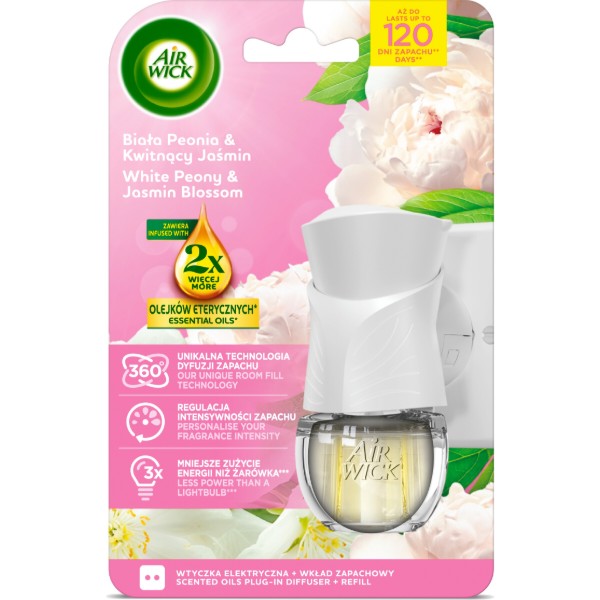 Фото - Освіжувач повітря для кімнати Air Wick Електричний Peony & Jasmine зі змінний флаконом