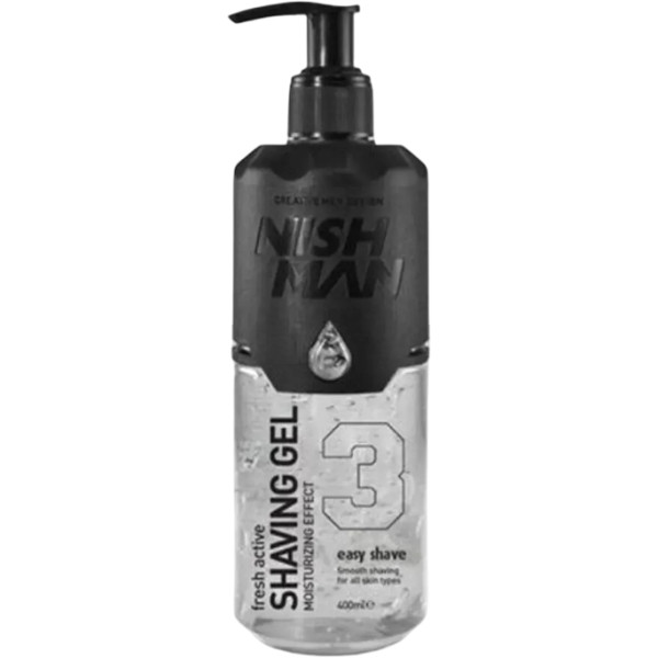Фото - Гель для гоління Nishman Shaving Gel No.3 Fresh Active 400 мл (8681665066413)