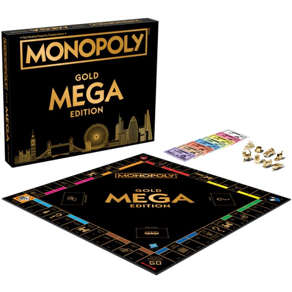 Фото - Настольная игра (8+) Winning Moves MONOPOLY Mega Gold UK (WM02108-EN1-6)