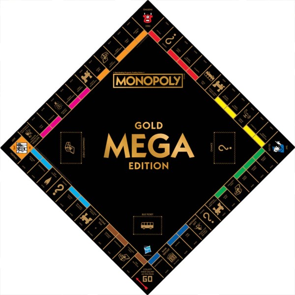 Фото - Настольная игра (8+) Winning Moves MONOPOLY Mega Gold UK (WM02108-EN1-6)