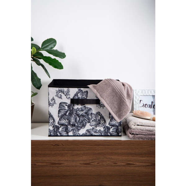 Фото - Короб для зберігання Idea Home NP-103R прям. ткан. Anthracite Flower
