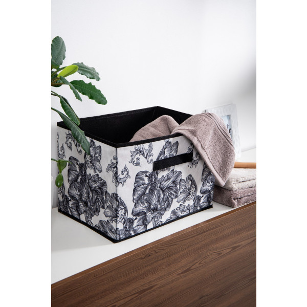 Фото - Короб для зберігання Idea Home NP-103R прям. ткан. Anthracite Flower