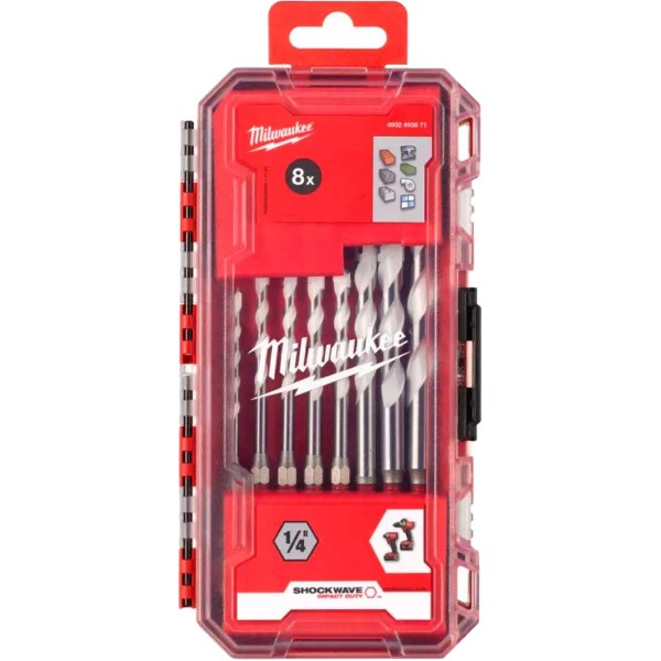 Фото - Набор сверл Milwaukee ShW HEX 8 шт. 3-10 мм (4932493871)