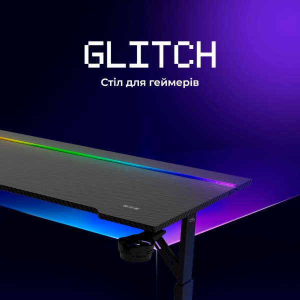 Фото - Стіл комп'ютерний Proove Gaming Glitch black (GTGL00140101)