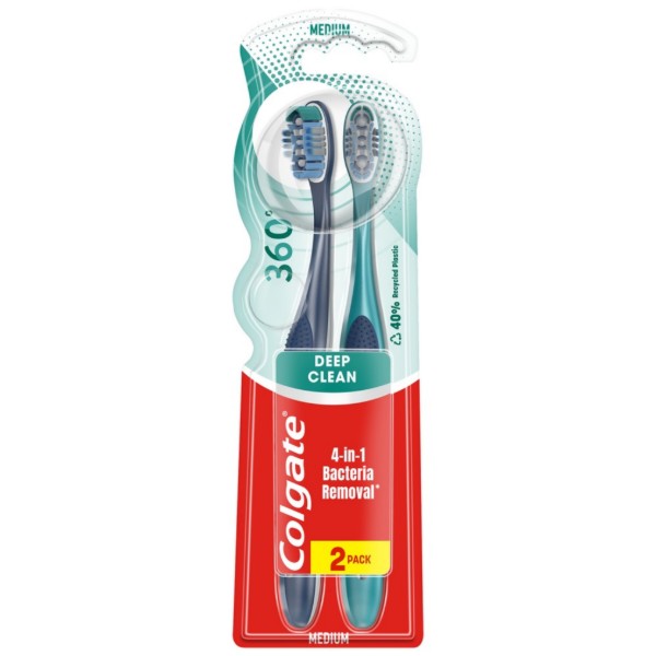 Фото - Зубна щітка Colgate  360 Суперчистота 2 шт.