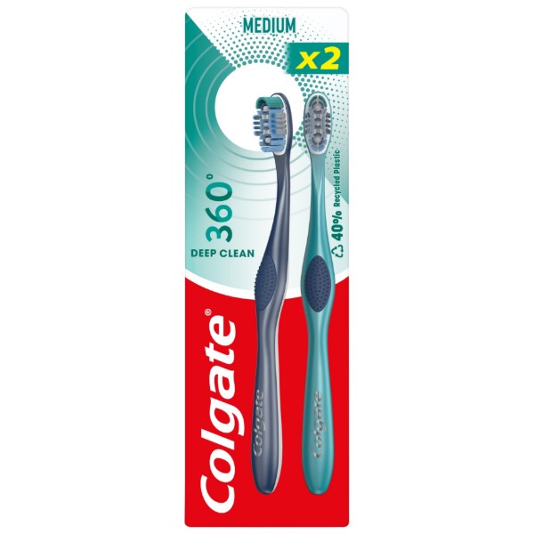 Фото - Зубна щітка Colgate  360 Суперчистота 2 шт.