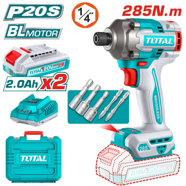 Фото - Дриль-шуруповерт Total 20В Li-Ion (TIRLI2028)
