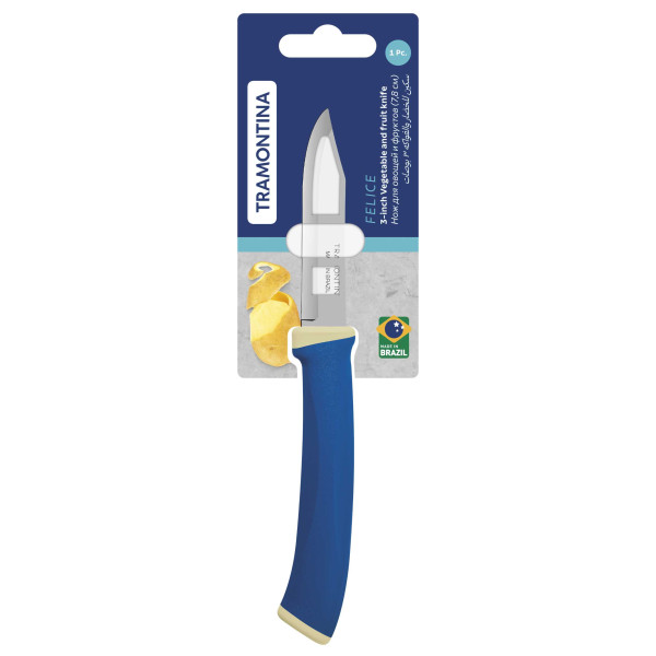 Фото - Ніж для овочів Tramontina FELICE blue 7,8 см (23490/113)