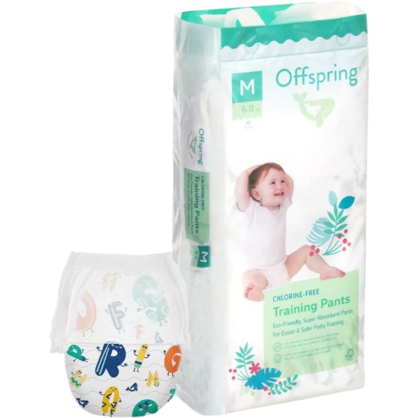 Фото - Одноразові підгузки-трусики Offspring розмір M, 6-11 кг 42 шт. Літери (DP-OI-FAP-M42P-ABC) Фото - Одноразові підгузки-трусики Offspring розмір M, 6-11 кг 42 шт. Літери (DP-OI-FAP-M42P-ABC)