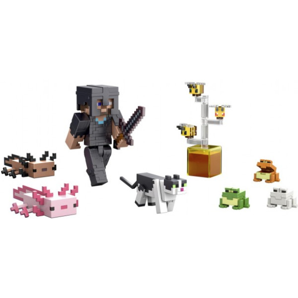 Фото - Колекційна фігурка набір Minecraft персонажа з аксесуаром Minecraft  (в ас.) (GTP08)