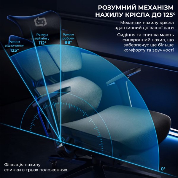 Фото - Крісло для геймерів Sihoo Xallking X5C Mesh Black (X5C-301)