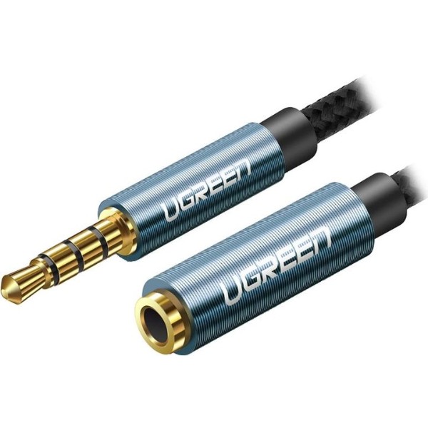 Фото - Кабель 3.5 мм -3.5 мм UGREEN AV118 3.5mm Male to 3.5mm Female Extensioin Cable 1m Blue (40673)