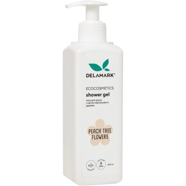 Фото - Гель для душу DeLaMark з ароматом квітів персикового дерева. 0.4 л (4820152331472) Фото - Гель для душу DeLaMark з ароматом квітів персикового дерева. 0.4 л (4820152331472)