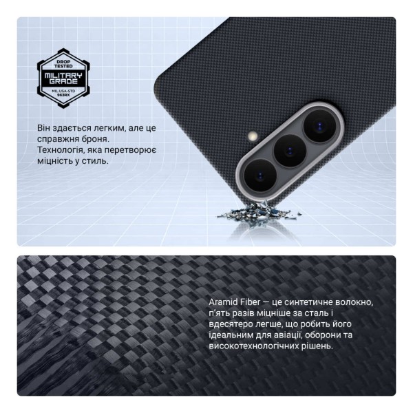 Фото - Чохол для смартфону Armorstandart BlackIcon Aramid Plain MagCase for Samsung S26 Plus Black (ARM90165)