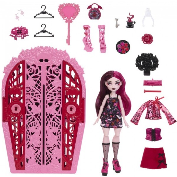 Фото - Лялька-сюрприз набір Monster High Жахо-секрети Дракулори серії Цвіт та темрява (HYT72)