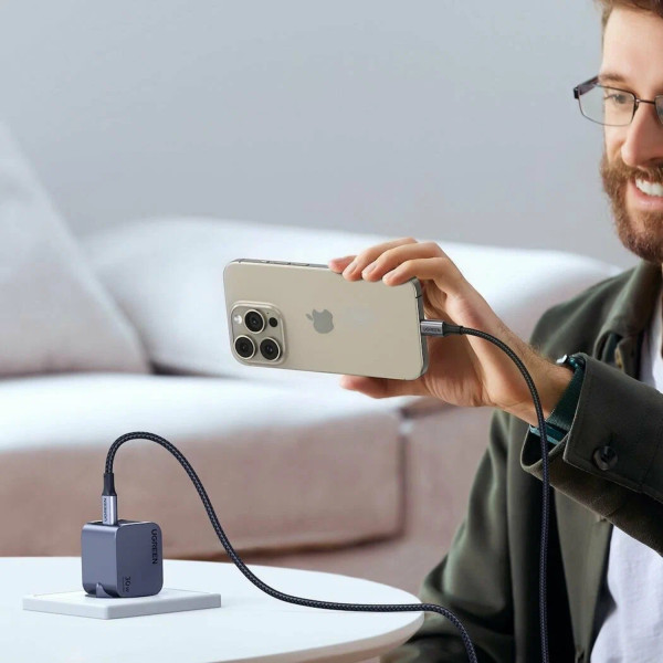 Фото - Мережевий зарядний пристрій UGREEN X703 Nexode Pro 30W USB-C GaN Fast Charger Gray (35006)