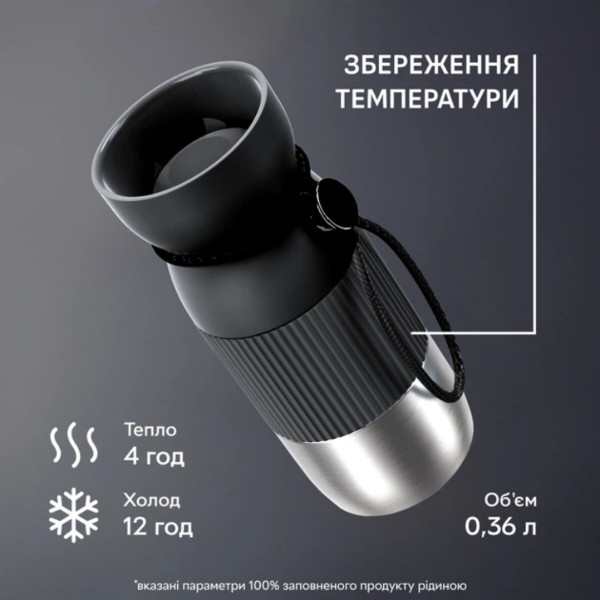 Фото - Термокружка Tefal N2191310 BeYou Cup Shape 0,36 л чёрная