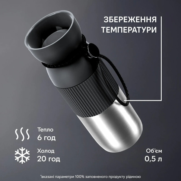 Фото - Термокружка Tefal N2191910 BeYou Cup Shape 0,5 л чёрная