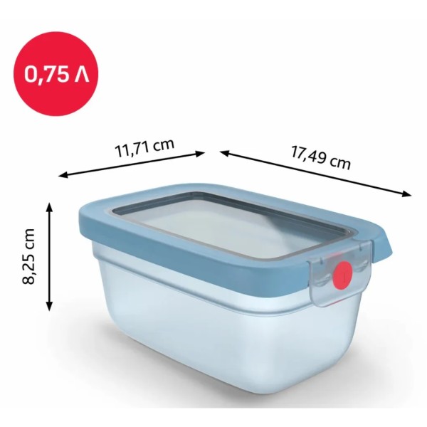 Фото - Ємність для зберігання Tefal N1210410 ONECLICK, 0,75 л блакитний