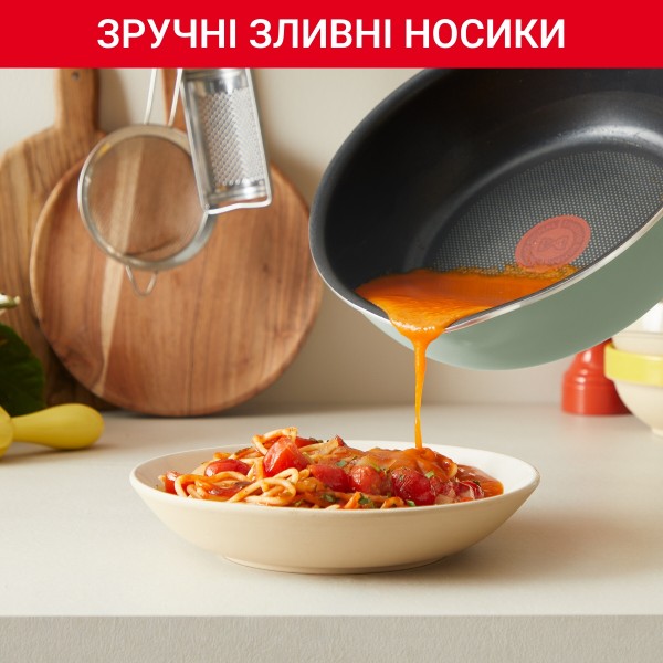 Фото - Сковорода универсальная Tefal G1748704 24 см (2,6 л), оливковая с кр