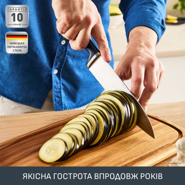 Фото - Нож повара Tefal K297S244 EverSharp 16,5 см + блок-точилка