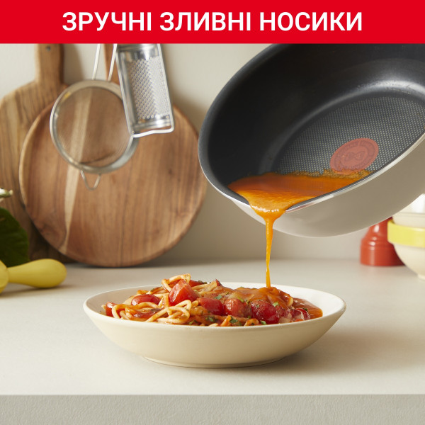 Фото - Сковорода универсальная Tefal G1672504 22 см (2,2л), бежевая с кр
