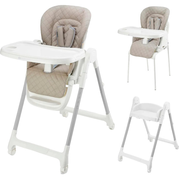 Фото - Стільчик для годування класичний Kinderkraft Tulo Beige (KHTULO00BEG0000)
