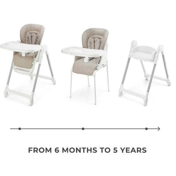 Фото - Стільчик для годування класичний Kinderkraft Tulo Beige (KHTULO00BEG0000)