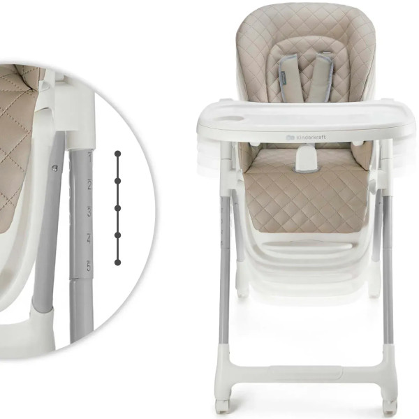 Фото - Стільчик для годування класичний Kinderkraft Tulo Beige (KHTULO00BEG0000)