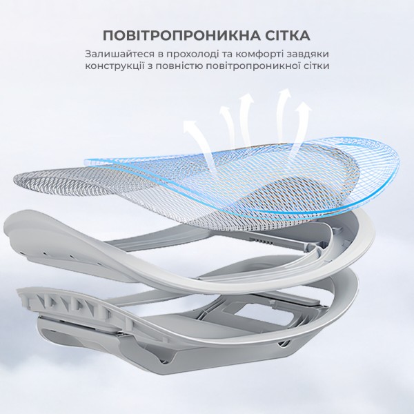 Фото - Крісло для геймерів Sihoo Xallking X5C Mesh Grey (X5FC-N101)