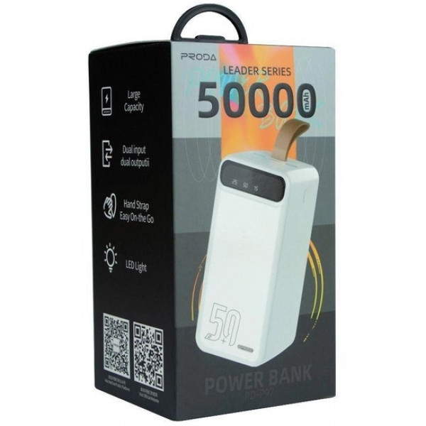Фото - Батарея мобильная Proda 50000 mAh Type-C,micro USB (PRD-PD-97-WT)