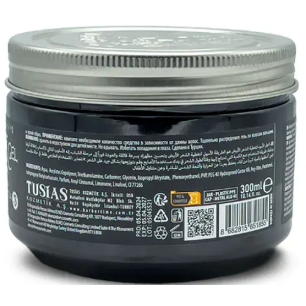 Фото - Гель і віск для укладки волосся Barbertime Hair Gel Black 300 мл (8682815651855)