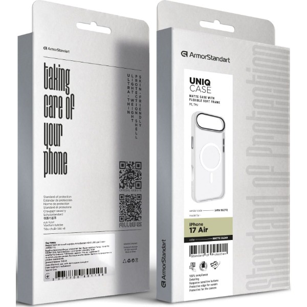 Фото - Чохол для смартфону Armorstandart Uniq MagCase for Apple iPhone 17 Air Matte Clear (ARM86279)