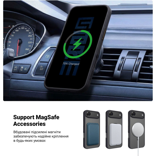 Фото - Чехол для смартфона Armorstandart Uniq MagCase for Apple iPhone 17 Air Black (ARM86276)