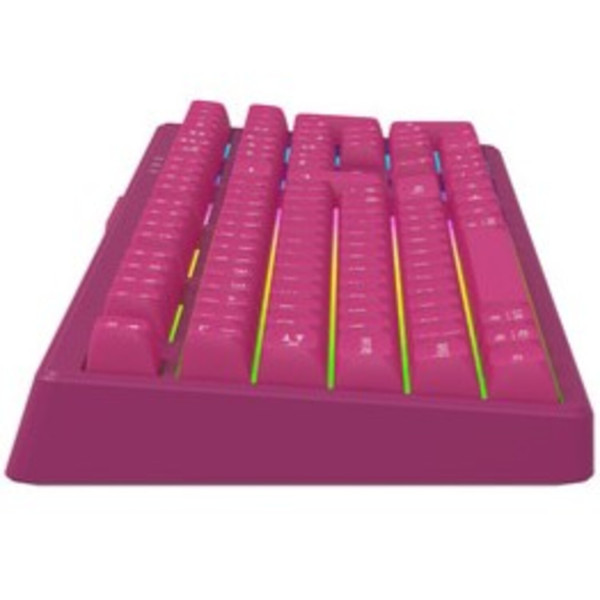 Фото - Клавіатура бездротова ігрова Canyon Fortnax GKW-2 RGB 2.4GHz+BT+USB Pink (CND-SKBW2)