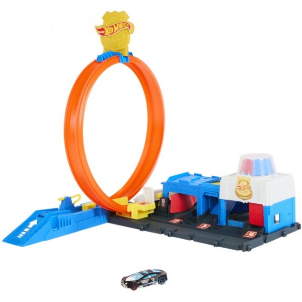 Фото - Игровой набор Hot Wheels Суперполицейский участок (JBM71)