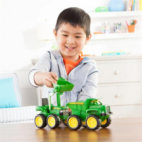 Фото - Набір для гри в пісочниці John Deere Kids Трактор і самоскид (35874)