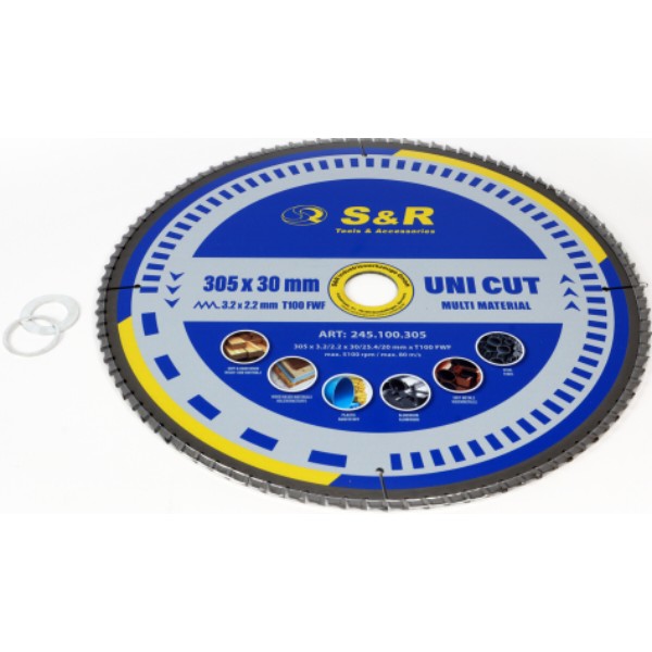 Фото - Круг відрізний по дереву S&R UniCut Meister FWF 305x30x3,2 мм (245100305)