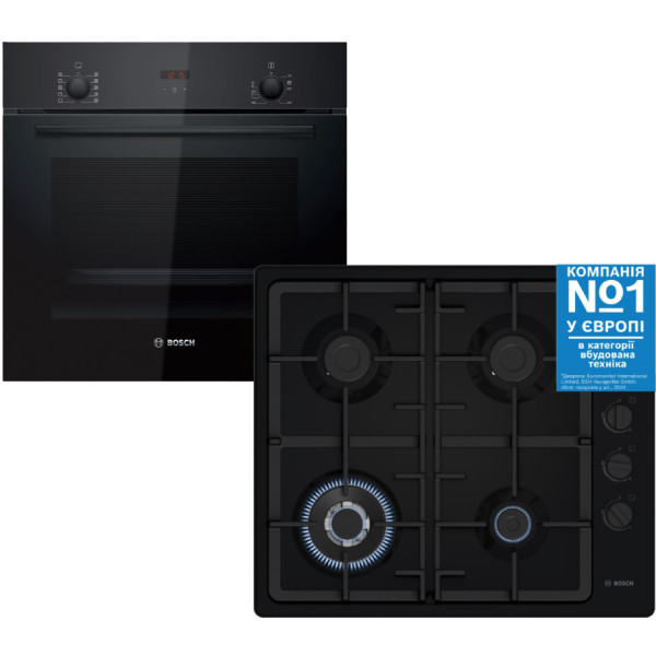 Фото - Комплект техники Bosch Духовой шкаф + Варочная панель Bosch HBF512BB1T + PBH6C6K90R