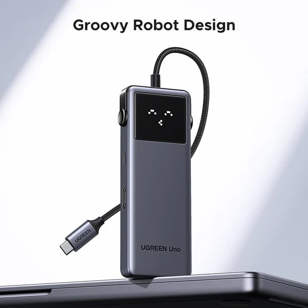 Фото - Хаб USB UGREEN CM888 USB-C to HDMI+2xUSB 3.2+2xUSB-C 3.2+PD Power Converter Gray (35998)
