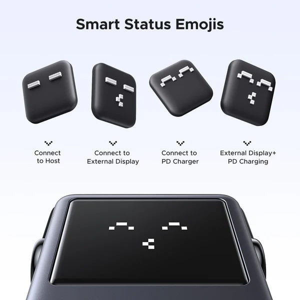 Фото - Хаб USB UGREEN CM888 USB-C to HDMI+2xUSB 3.2+2xUSB-C 3.2+PD Power Converter Gray (35998)