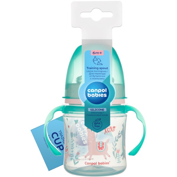 Фото - Поильник-непроливайка детский Canpol babies Обучающий EasyStart 120 мл - Sweet Fun зеленый (35/207_gre)