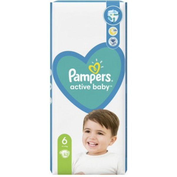 Фото - Одноразовые подгузники Pampers Active Baby Размер 6 (13-18 кг), 52 шт. (81680791)