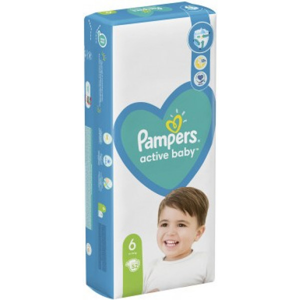 Фото - Одноразовые подгузники Pampers Active Baby Размер 6 (13-18 кг), 52 шт. (81680791)